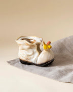 Home Studio | Birds on a Boot – Off White Ceramic Decorative Showpiece | Whimsical Tabletop Accent