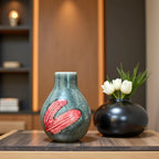 Home Studio | The Crimson Quill: Elegant Ceramic Feather Decorative Item