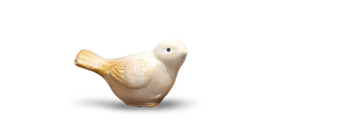 Home Studio Chirpy Charm - Ceramic Bird Figurine Collection 4 Pieces