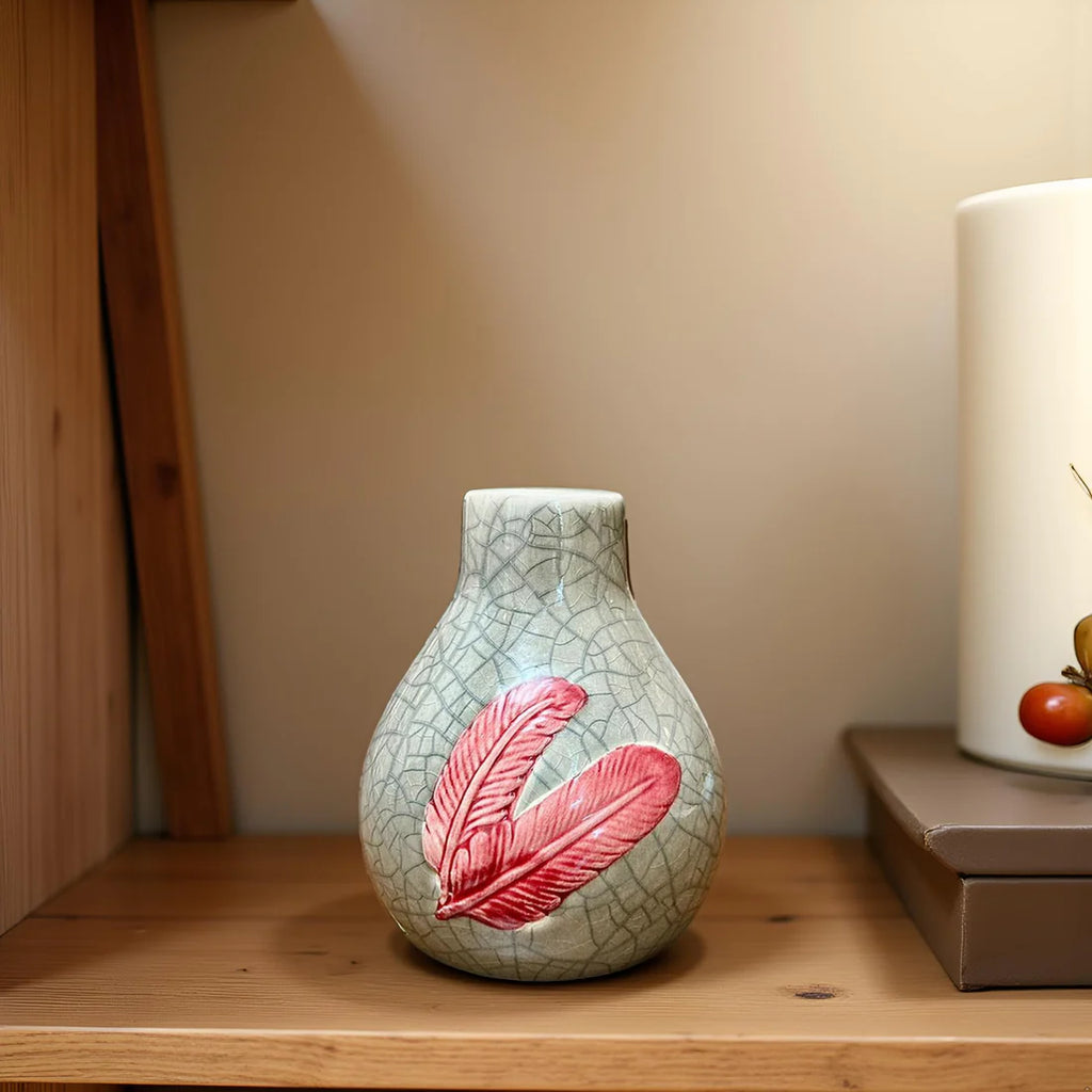 Home Studio | The Crimson Quill Ceramic Vase Decorative Item