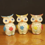 Home Studio The Wise Owls – Set of 3 Quirky & Cute Ceramic Figurines | Playful & Decorative Home Accent