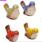 Home Studio | Seasonal Songbirds Figurine Set – 4 Pieces | Whimsical All-Year Decor