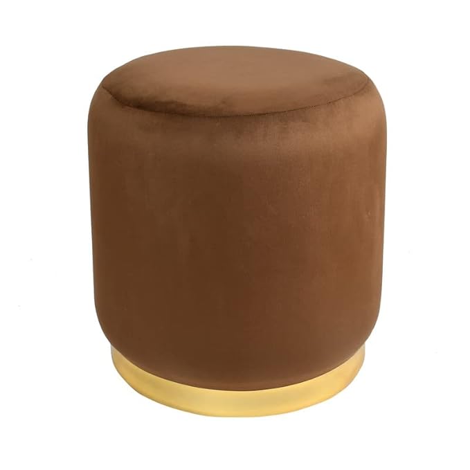 Velvet Ottoman Pouffe Stool for Living Room – 16x16x18 Inch Pouffe for Sitting, Footrest, Dressing Table & Home Decor