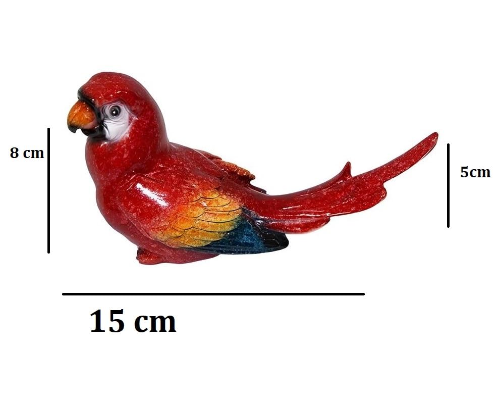 Home Studio | Scarlet The Parrot Pair – Vibrant Decorative Figurines | Playful Tropical Bird Decor