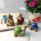 Home Studio | Smiley Turtles Figurine Set – 4 Pieces | Cute & Quirky Turtle Decor
