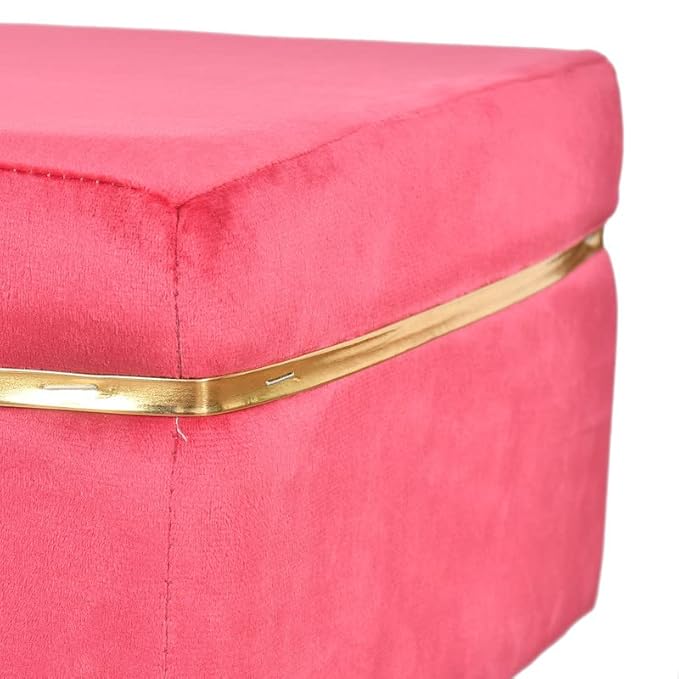 Home Studio Round Pouffe Puffy Ottoman Stool | Upholstered Foot Rest for Living Room, Office & Home Decor (Aqua)