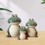 Home Studio | The Froggy Family – Set of 3 Adorable Frog Figurines | Cute & Playful Decor for Kids and Families