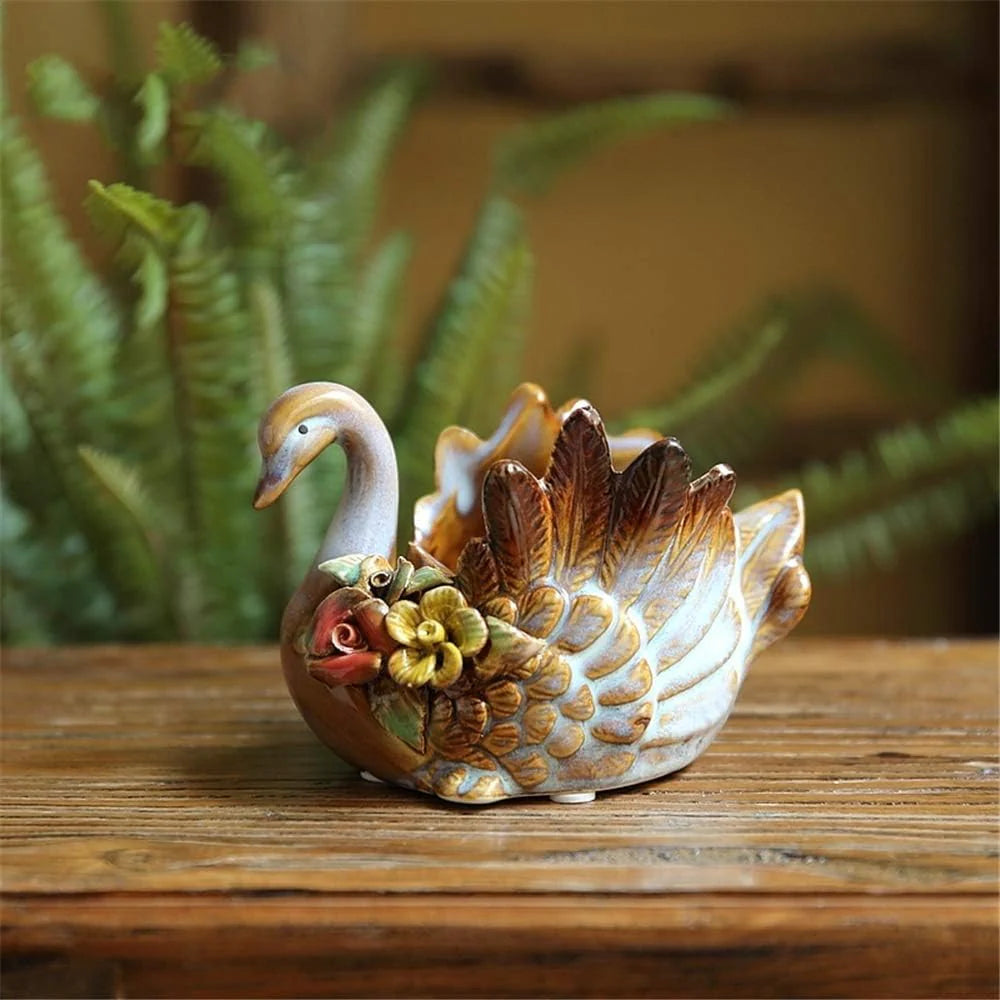 Home Studio Ceramic Duck Set – Decorative Storage Ducks (Set of 2) | Multi-Purpose Home Decor