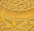 Hand-Knitted Ottoman Pouffe – 15x15 Inch Puffy Stool for Living Room, Dressing Table, Home Decor & Footrest- Home Studio