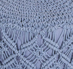 Hand-Knitted Ottoman Pouffe – 15x15 Inch Puffy Stool for Living Room, Dressing Table, Home Decor & Footrest- Home Studio