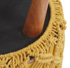 Hand-Knitted Ottoman Pouffe – 15x15 Inch Puffy Stool for Living Room, Dressing Table, Home Decor & Footrest- Home Studio