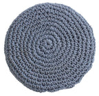 Hand-Knitted Ottoman Pouffe – 15x15 Inch Puffy Stool for Living Room, Dressing Table, Home Decor & Footrest- Home Studio