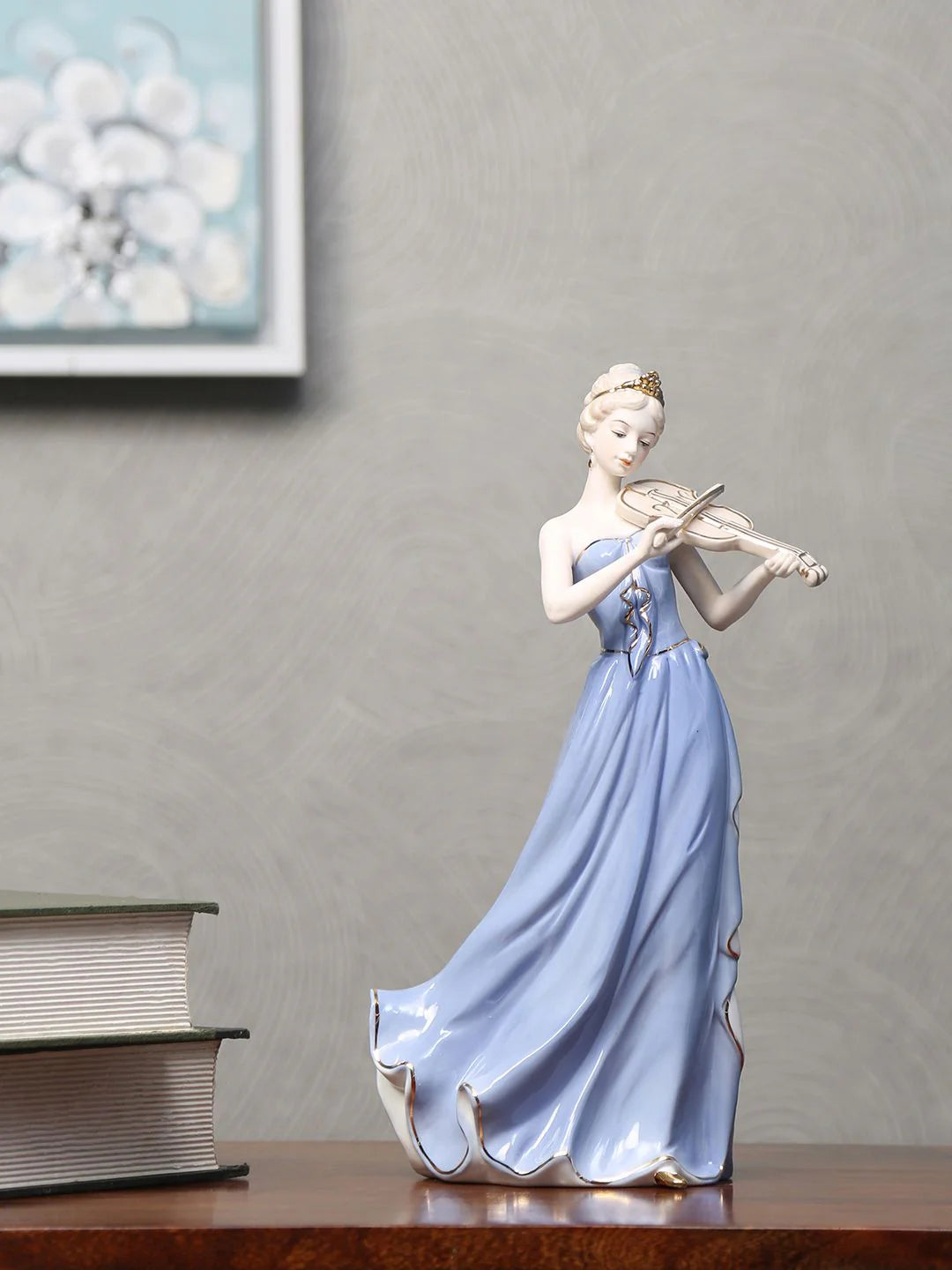 Home Studio | Antique-Inspired Porcelain Beauty – Victorian Lady Statue | Elegant Porcelain Decor (33.5 cm)  Product Description:  Step
