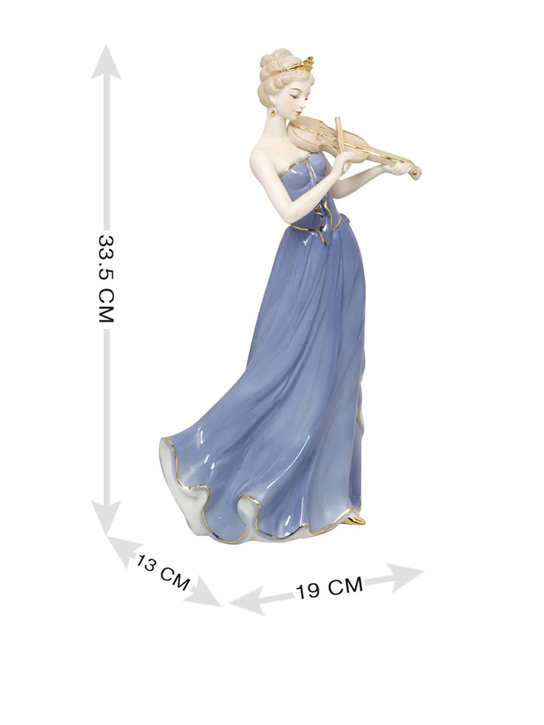 Home Studio | Antique-Inspired Porcelain Beauty – Victorian Lady Statue | Elegant Porcelain Decor (33.5 cm)  Product Description:  Step