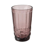 Vintage Pink Textured Water Glasses – Set of 4 Eco-Friendly Drinkware for Everyday & Special Occasions by Home Studio