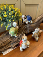 Home Studio | Smiley Turtles Figurine Set – 4 Pieces | Cute & Quirky Turtle Decor