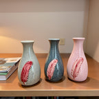 Home Studio | The Artisan Quill Vases : Feather Motif Ceramic Decorative Item (Set of 3)