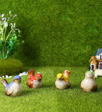 Home Studio | Seasonal Songbirds Figurine Set – 4 Pieces | Whimsical All-Year Decor