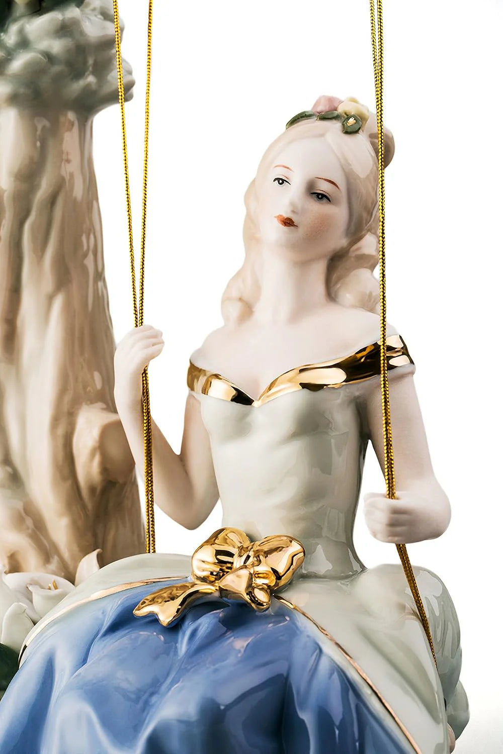 Home Studio | Antique-Inspired Porcelain Beauty – Victorian Lady Statue | Elegant Vintage Decor (35 cm)