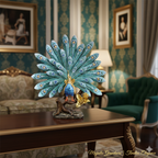 Luxury Peacock Statue with Fanned Tail – Premium Decorative Statue for Home & Office