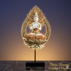 Golden Harmony Meditating Buddha Figurine Decorative Statue for Home & Office