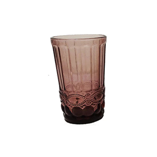 Vintage Pink Textured Water Glasses – Set of 4 Eco-Friendly Drinkware for Everyday & Special Occasions by Home Studio
