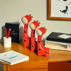 Home Studio | Whimsical Giraffe Trio – Set of 3 Ceramic Figurines | Quirky Animal-Inspired Decor