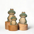 Home Studio | Happy Hopper Décor Collection – Set of 3 Quirky Frog Figurines | Playful & Humorous Home