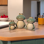 Home Studio | The Froggy Family – Set of 3 Adorable Frog Figurines | Cute & Playful Decor for Kids and Families