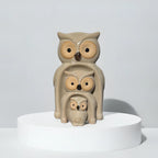 Home Studio Owl & Co. – Set of 3 Whimsical Owl Figurines | Playful & Quirky Home Decor