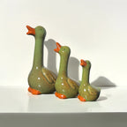 Home Studio The Happy Duck Family – Set of 3 Ceramic Figurines | Quirky & Charming Home Decor