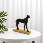 Home Studio | Black Cheetah Sculpture with Golden Base | Modern Luxe Decor (18 cm) (Copy)