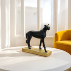 Home Studio | Black Cheetah Sculpture with Golden Base | Modern Luxe Decor (18 cm) (Copy)