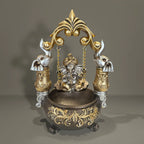 Home Studio | Lord Ganesha on Elephant Swing Idol – Decorative Ganesh Jhula Statue Figurine