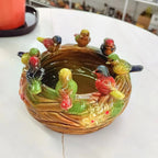 Home Studio | Nature-Inspired Ceramic Bird Bowl | Decorative Handcrafted Dish