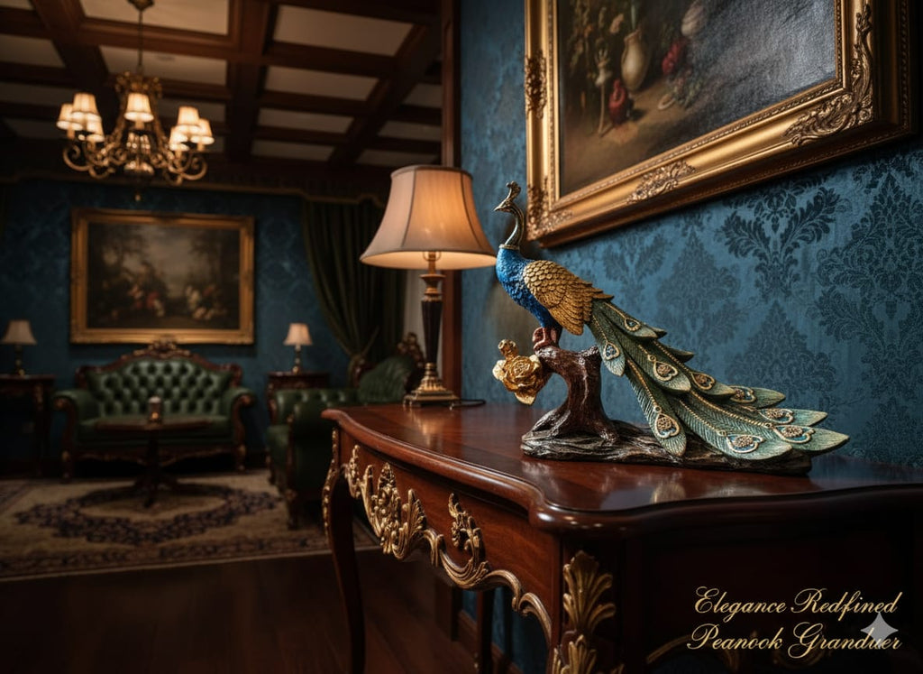 Luxury Peacock Statue – Premium Handcrafted Decorative Statue for Home & Office