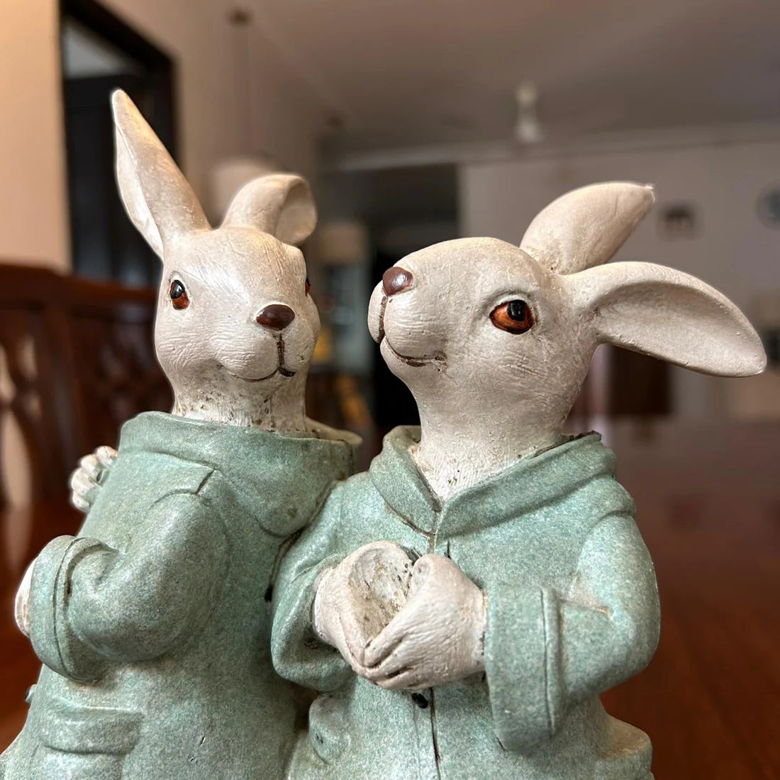 Home Studio | The Bunny Tales: The Cozy Companions Series Figurine – Green Decorative Item