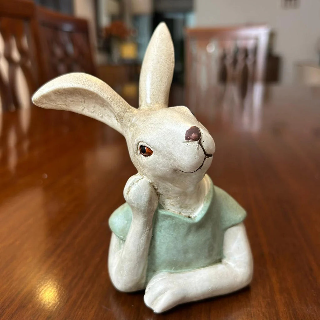 Home Studio | The Blush Bunnies: Rabbit Family Figurine Set – Decorative Item