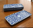 Abstract Design Ceramic Platters Set Of 4 8x4 Inch