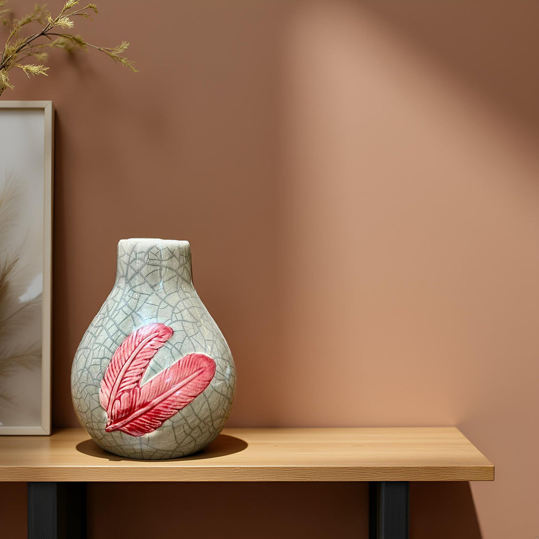 Home Studio | The Crimson Quill Ceramic Vase Decorative Item