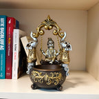 Home Studio | Lord Krishna on Elephant Swing Idol – Decorative Krishna Jhula Statue Figurine