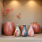 Home Studio | The Artisan Quill Vases : Feather Motif Ceramic Decorative Item (Set of 3)