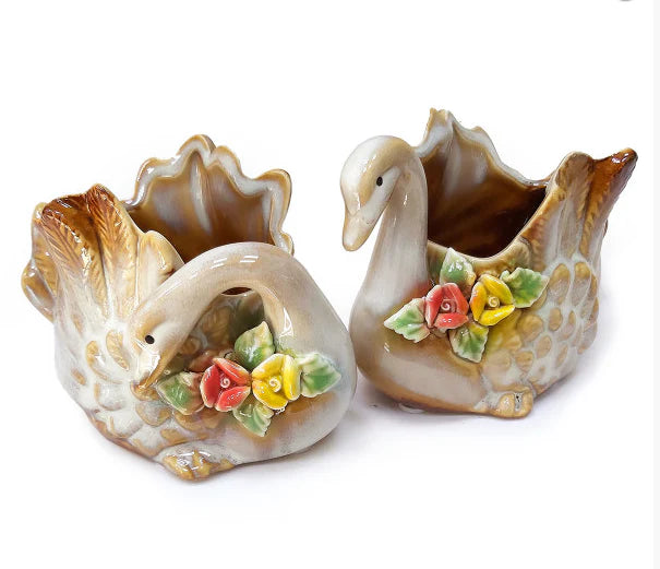 Home Studio Ceramic Duck Set – Decorative Storage Ducks (Set of 2) | Multi-Purpose Home Decor