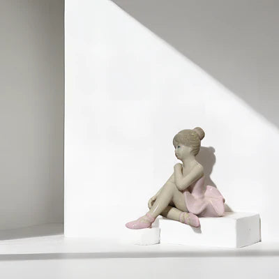 Home Studio | Graceful Ballerina Figurine – Small Pink | Porcelain Ballet Decor (10 cm)