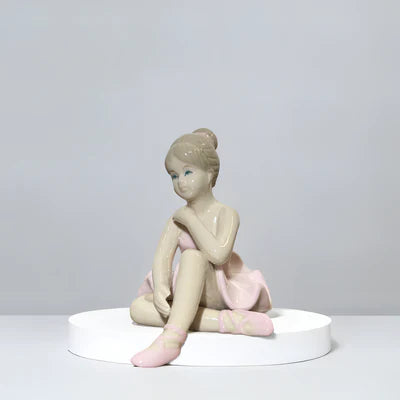Home Studio | Graceful Ballerina Figurine – Small Pink | Porcelain Ballet Decor (10 cm)