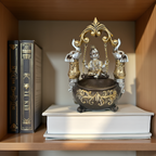 Home Studio | Lord Krishna on Elephant Swing Idol – Decorative Krishna Jhula Statue Figurine