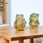 Home Studio | Ceramic Frog Twins Figurines – Whimsical 2-Piece Set | Playful Nature-Inspired Decor