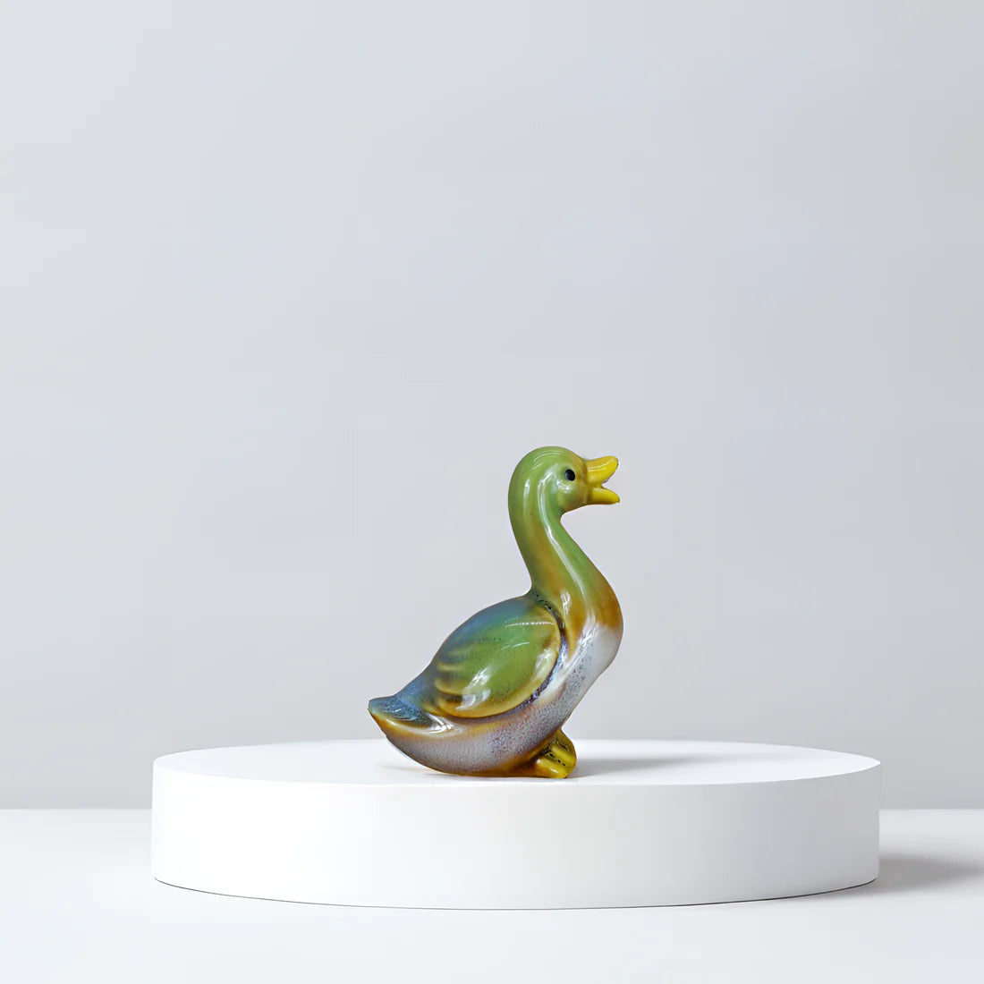 Home Studio Decorative Ceramic Duck Set – Multicolored Figurines (Set of 4) | Cute Collectible Home Decor for Living Room
