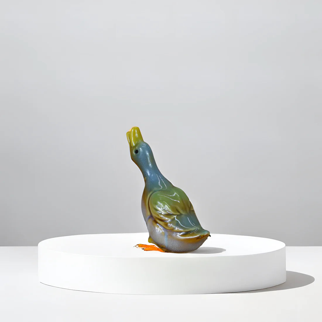 Home Studio Decorative Ceramic Duck Set – Multicolored Figurines (Set of 4) | Cute Collectible Home Decor for Living Room
