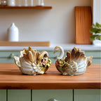 Home Studio Ceramic Duck Set – Decorative Storage Ducks (Set of 2) | Multi-Purpose Home Decor